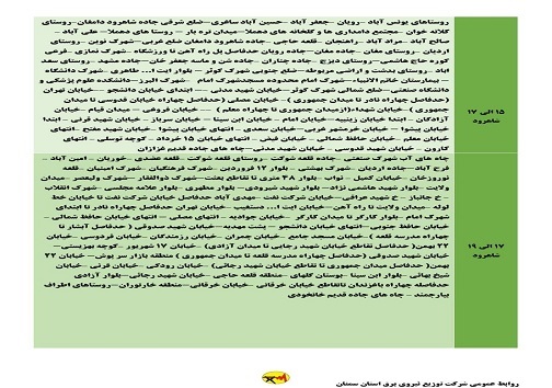 اعلام برنامه مدیریت بار اضطراری برق ششم خرداد در استان سمنان