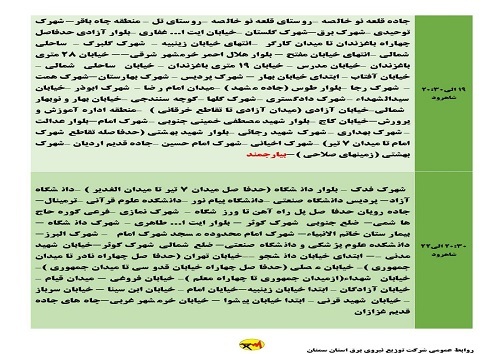 اعلام برنامه مدیریت بار اضطراری برق ششم خرداد در استان سمنان