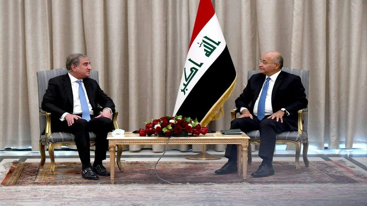 دیدار رئیس جمهور عراق و وزیر خارجه پاکستان در بغداد