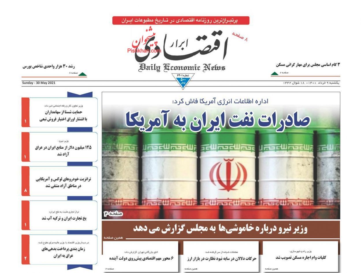 در انتظار افت قیمت مسکن نباشید/ سایه سنگین ناامیدی بر فضای کسب و کار/ صادرات نفت ایران به آمریکا