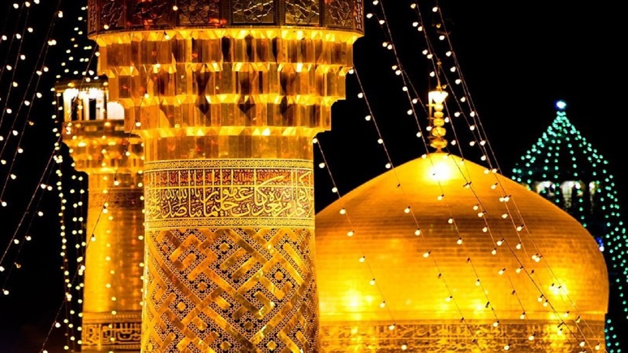 به شاه قبه طلا حضرت رضا صلوات