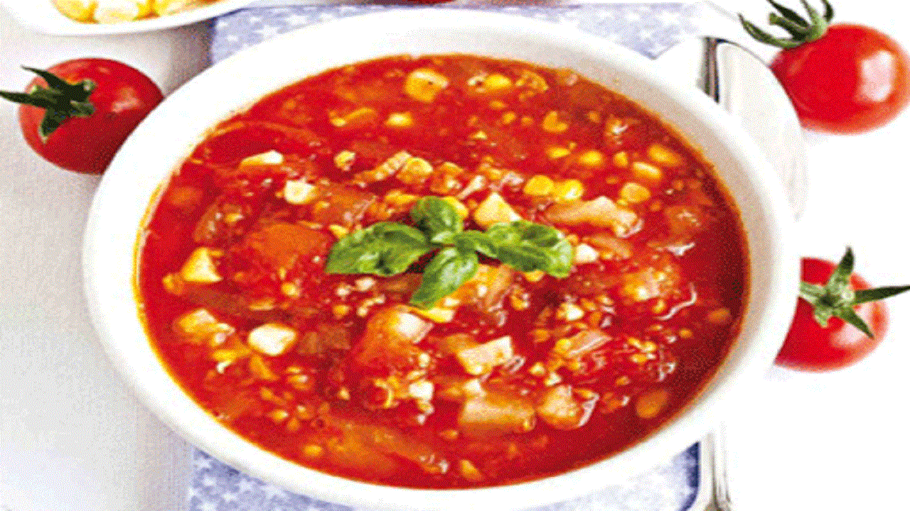 طرز تهیه خوراک گوجه‌فرنگی با ذرت
