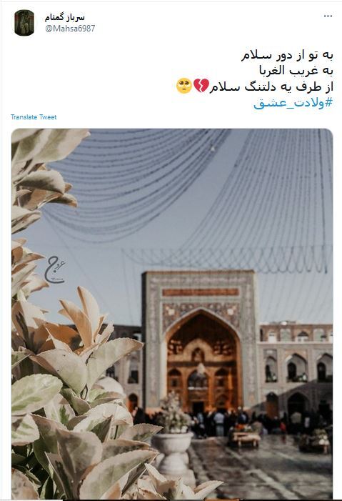 توئیت کاربران در سالروز ولادت امام رضا