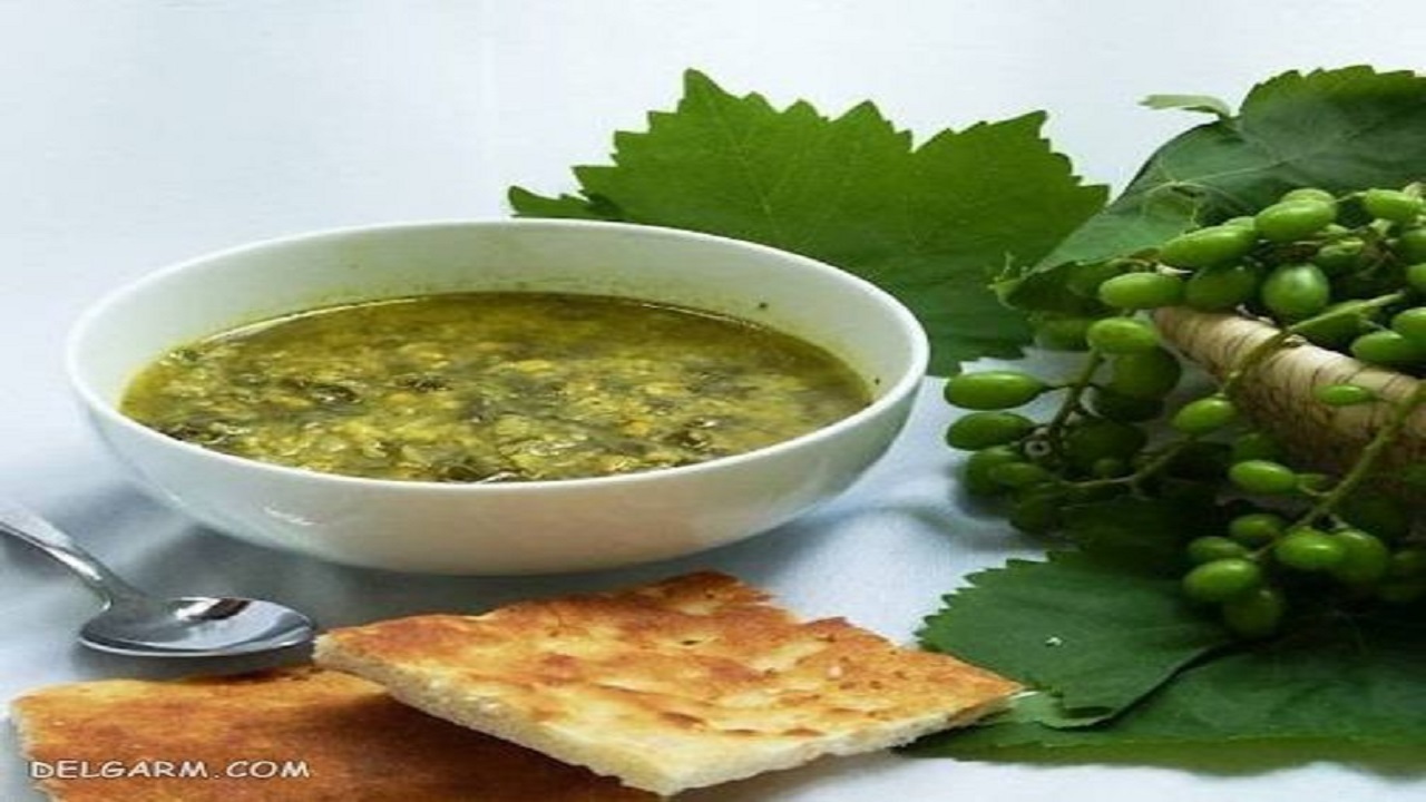طرز تهیه آش برگ مو