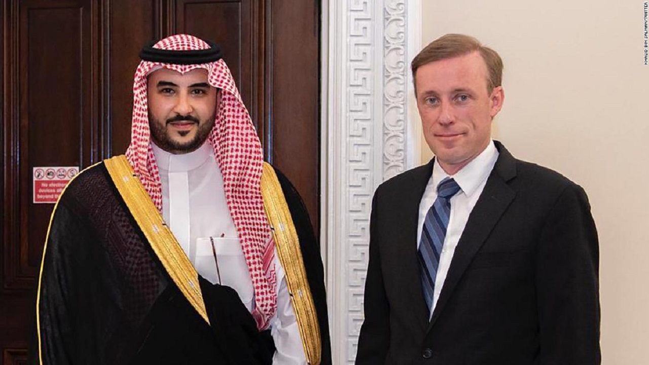 دیدار خالد بن سلمان با وزیر خارجه آمریکا در واشنگتن