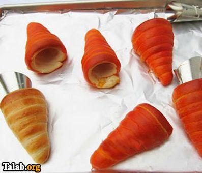 طرز تهیه هویج شکم پر با سالاد الویه طرز تهیه هویج شکم پر با سالاد الویه