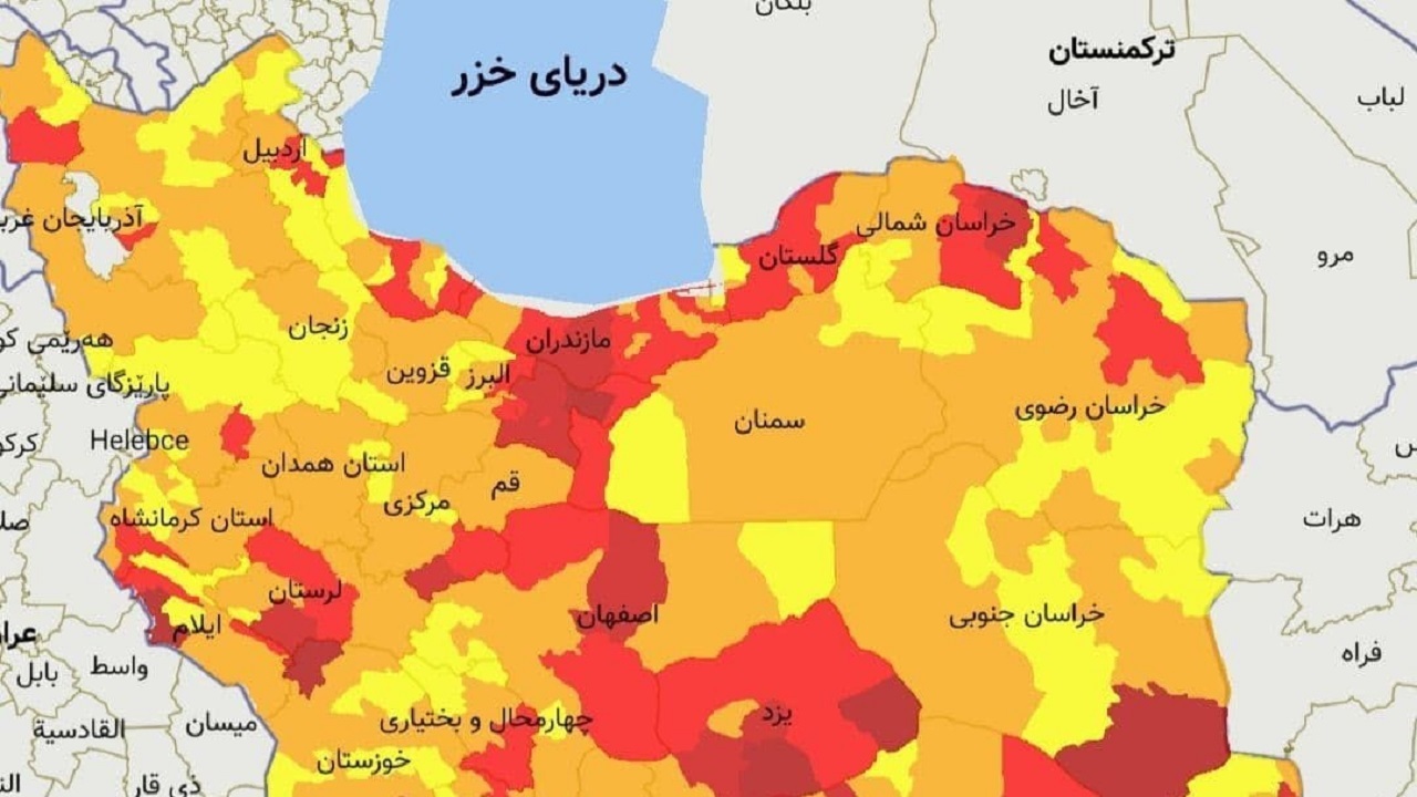 افزایش شهرستان های قرمز کرونایی در گیلان