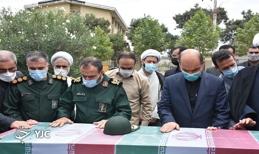 مراسم استقبال از پیکر ۲ شهید دفاع مقدس در گلستان + تصاویر