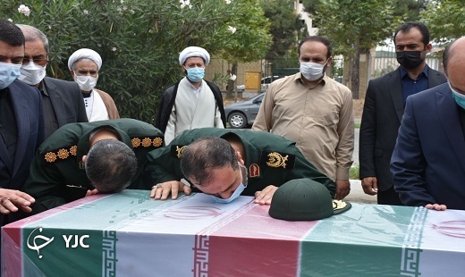 مراسم استقبال از پیکر ۲ شهید دفاع مقدس در گلستان + تصاویر
