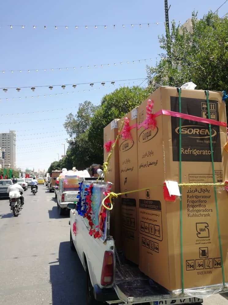 اهدا ۵۰۰ سری جهیزیه به نوعروسان مشهدی