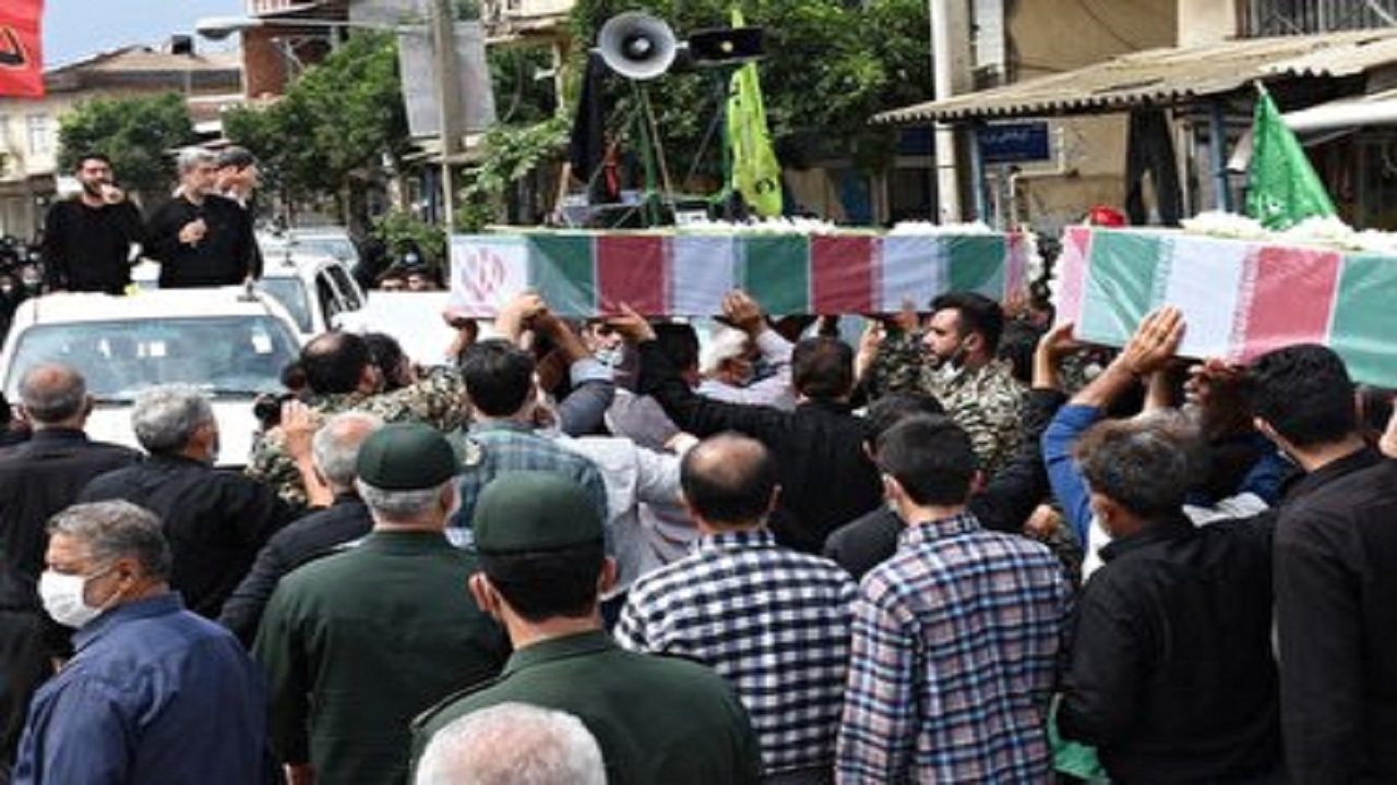 خاکسپاری ۲ شهید دفاع مقدس در گلستان