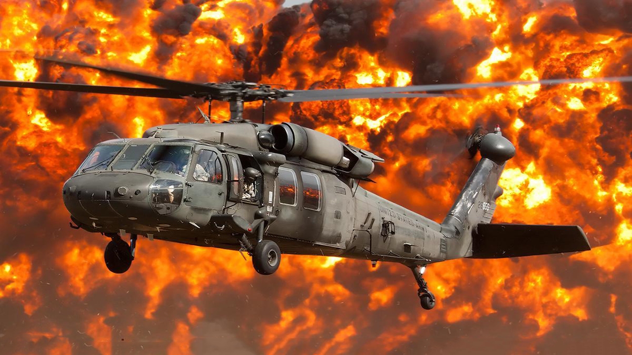 انهدام ۲ بالگرد ارتش افغانستان توسط طالبان + فیلم