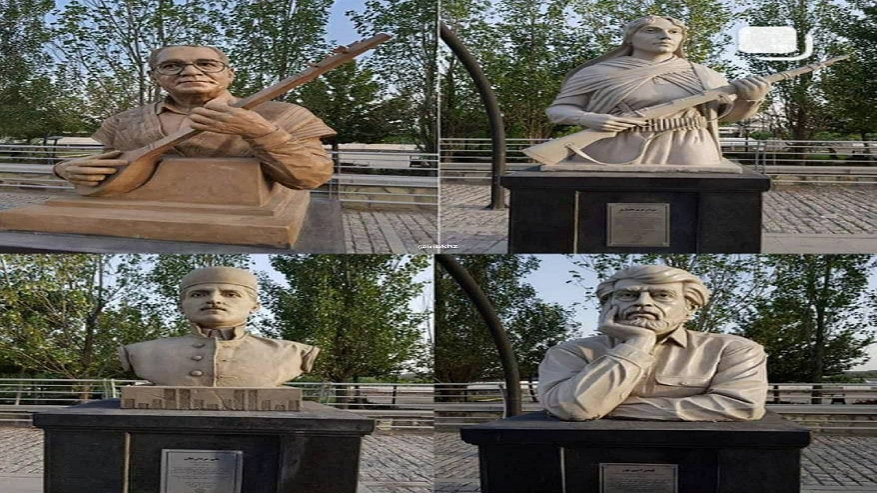 نصب تندیس چهار نامدار بختیاری در چیتگر تهران