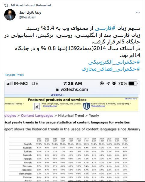 توئیت باقری