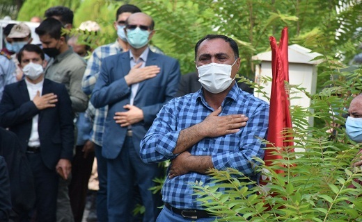 خاکسپاری پیکر مطهر شهید گمنام در صدا و سیمای کهگیلویه و بویراحمد
