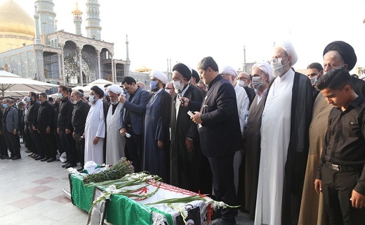 پیکر حجت الاسلام اقبالیان در قم خاکسپاری شد+تصاویر