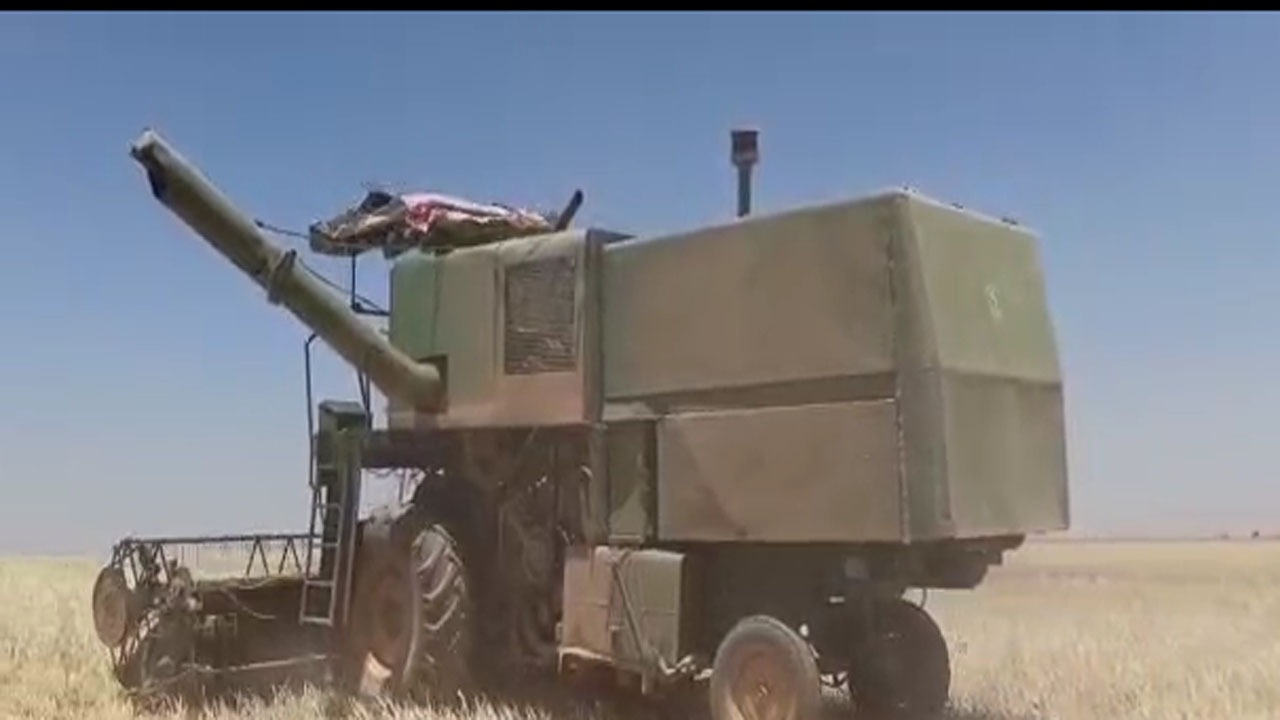 آغاز برداشت جو و گندم در روستای زین‌آباد + فیلم