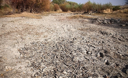 خشک شدن رودخانه رازآور در کرمانشاه