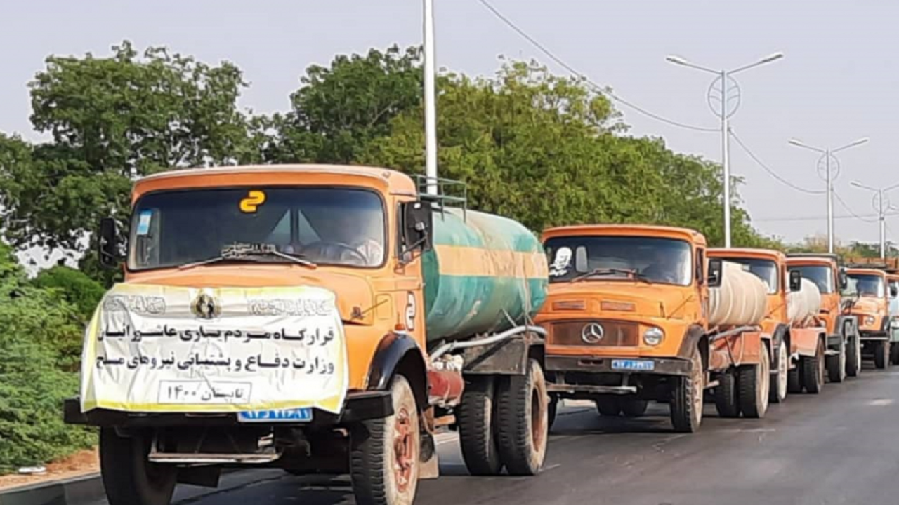 تداوم اعزام تانکر‌های آبرسان وزارت دفاع به استان خوزستان