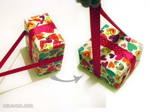 آموزش گره زدن جعبه کادو با روبان + عکس