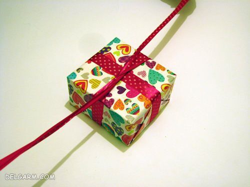 آموزش گره زدن جعبه کادو با روبان + عکس