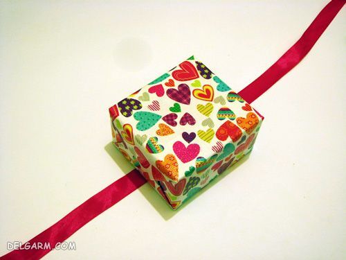 آموزش گره زدن جعبه کادو با روبان + عکس