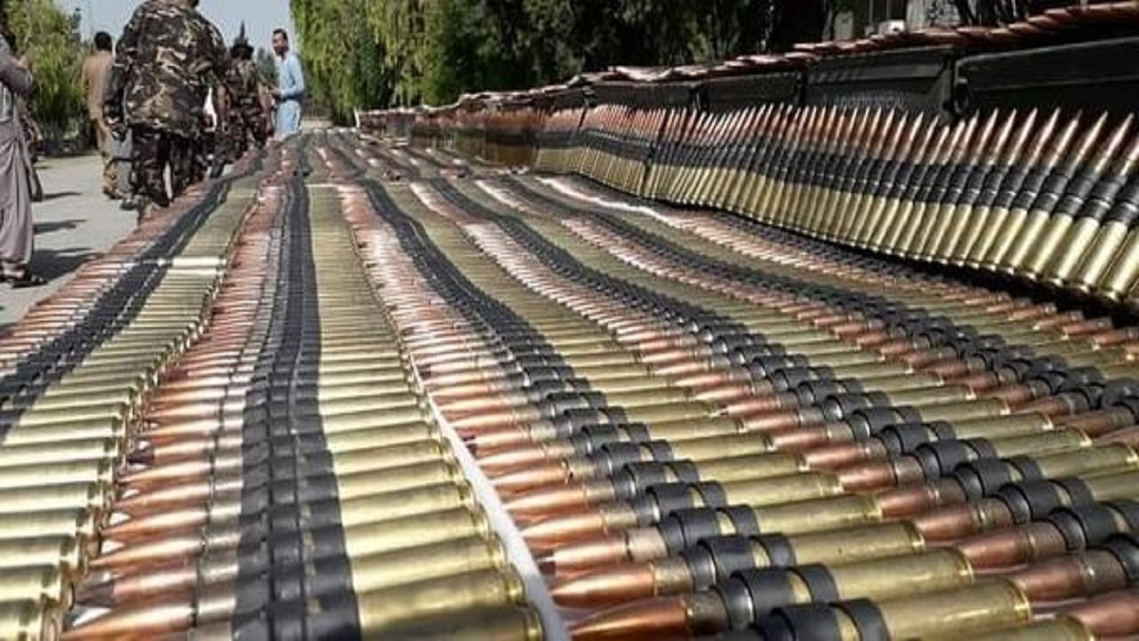 ضبط محمولۀ بزرگ جنگ‌افزار‌های طالبان در خوست