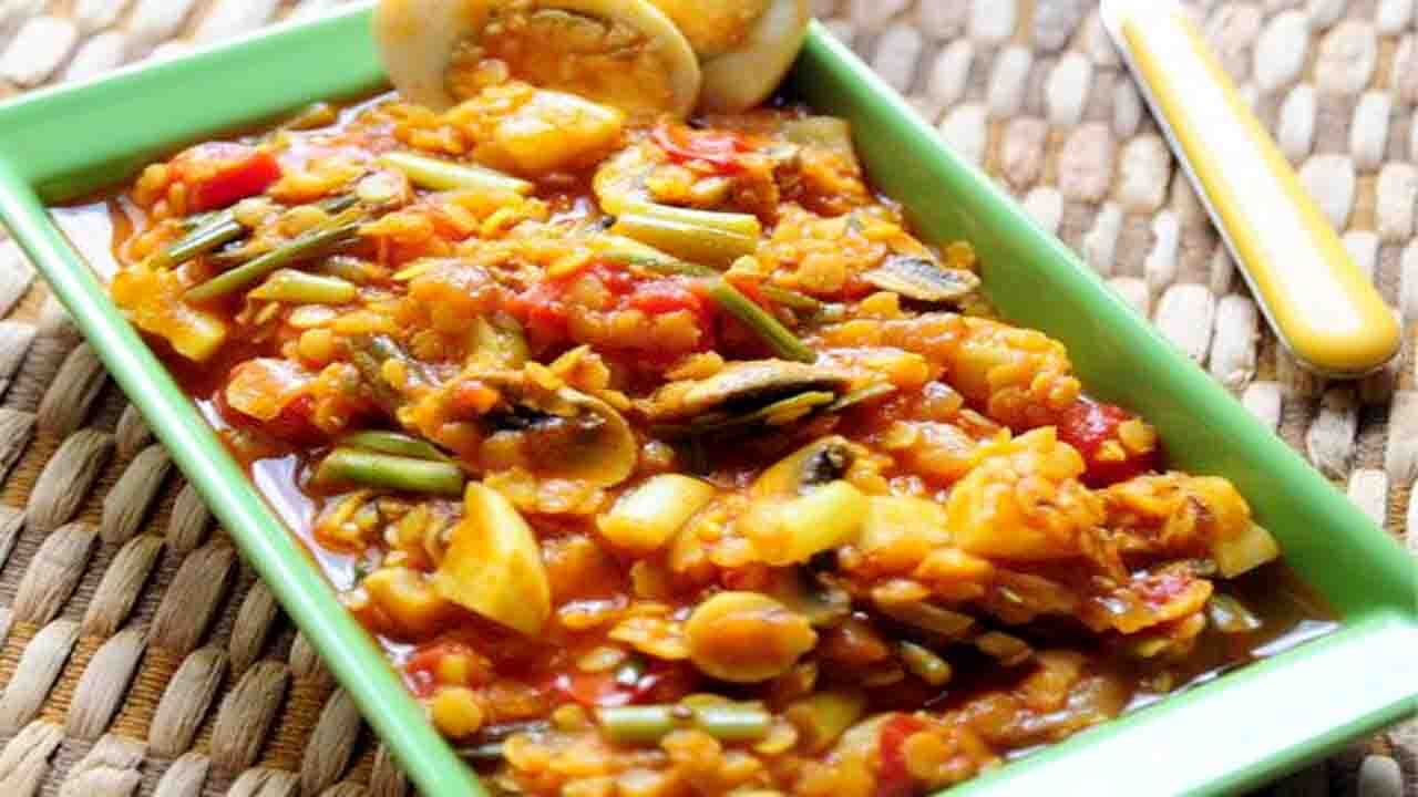 خوراک دال عدس و پیازچه + طرز تهیه