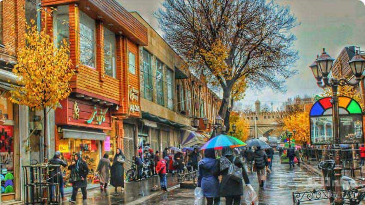 فیلمی از بارش باران تابستانی در تبریز