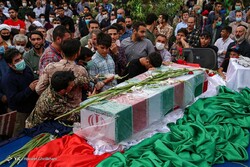 تدفین دو شهید گمنام - گلستان