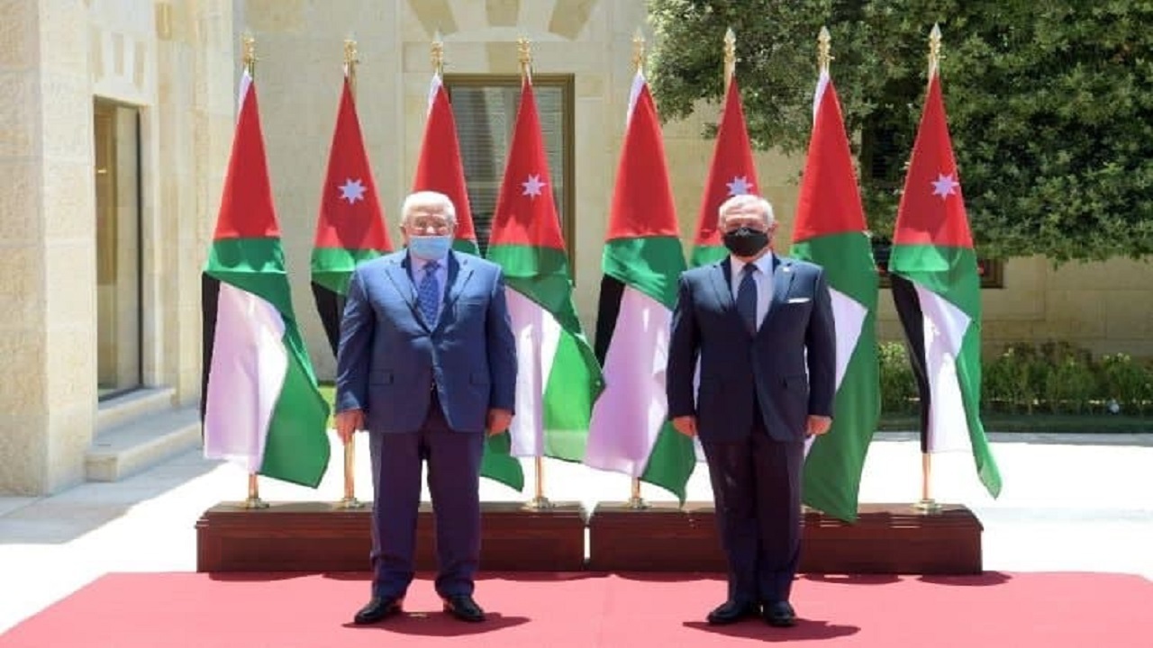 دیدار رئیس تشکیلات خودگردان فلسطین با پادشاه اردن + تصاویر