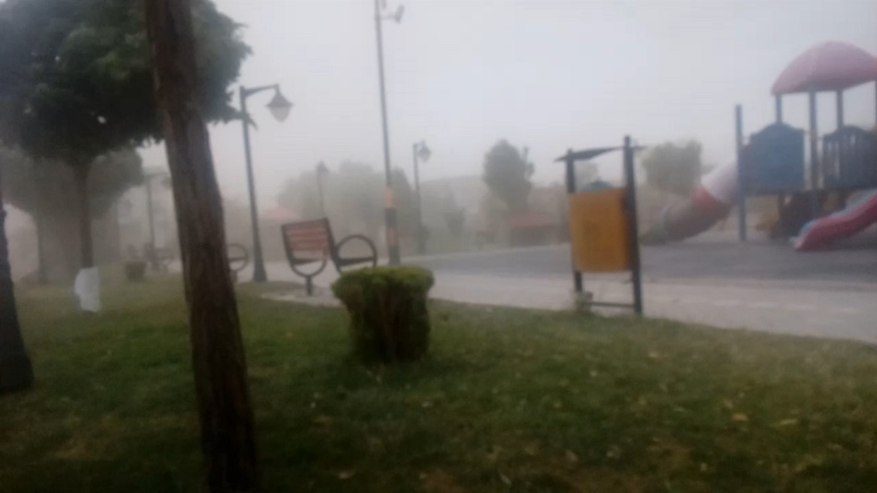 گرد و غبار آسمان قزوین را تیره و تار کرد + فیلم