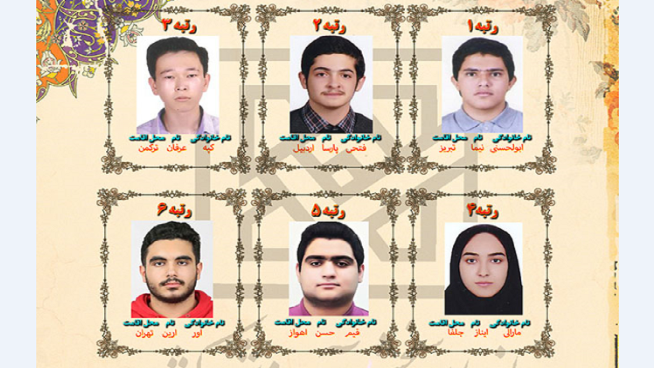 داوطلب تبریزی نفر اول کنکور علوم تجربی