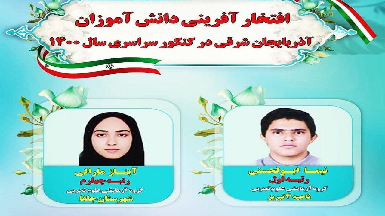 پیام تبریک استاندار آذربایجان‌شرقی به رتبه‌های برتر کنکور