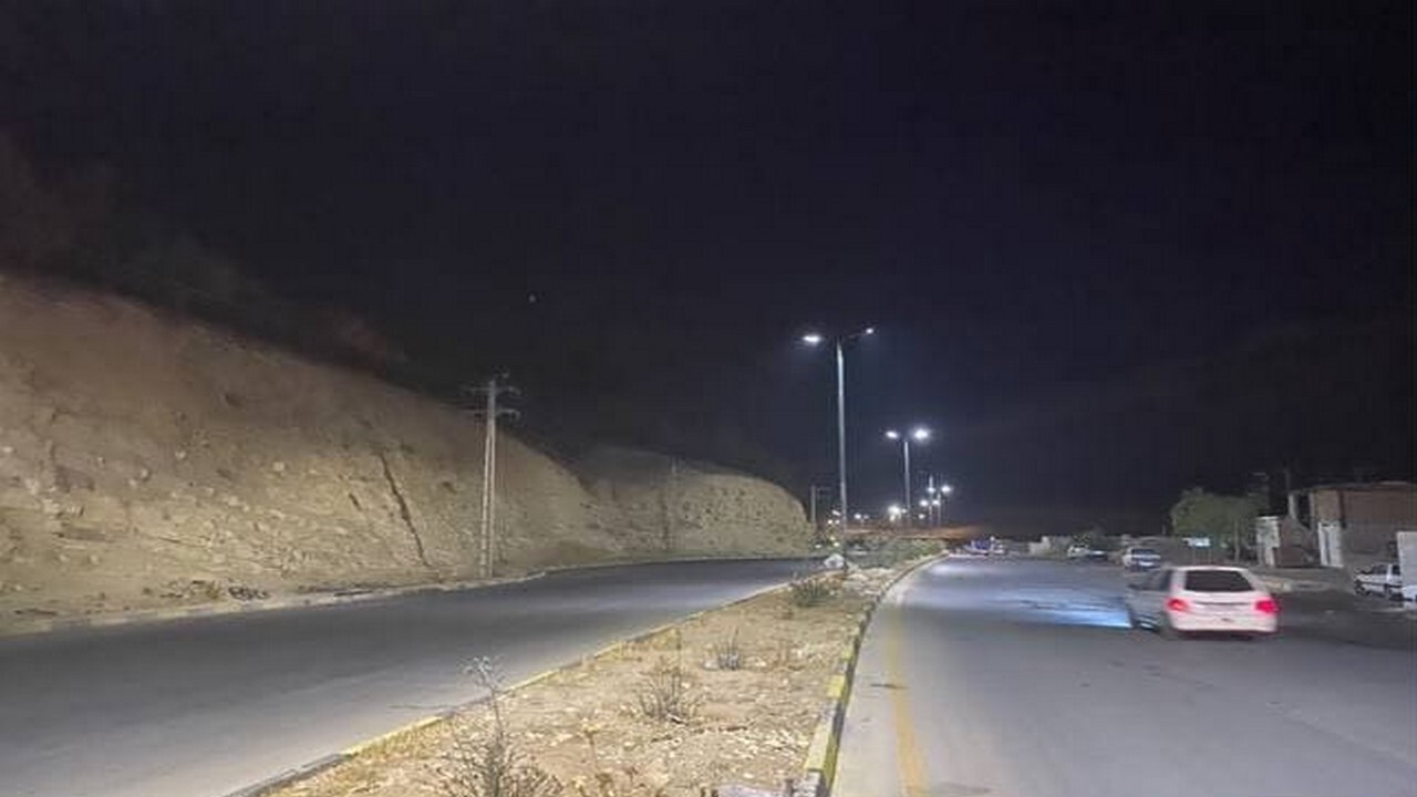 کمربند شمالی شهر ایلام روشن شد