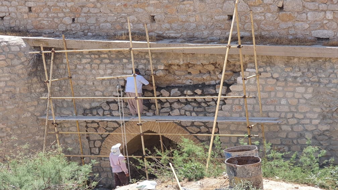 مرمت پل تاریخی خان در مرودشت