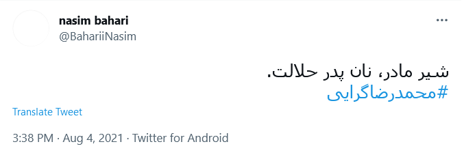 شیر مادر و نان پدر حلالت / پرچم ایران همیشه بالاست
