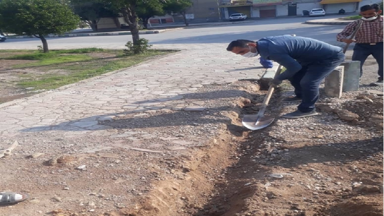 زیر سازی، جدولگذاری و تکمیل جوی‌های روباز در اهواز