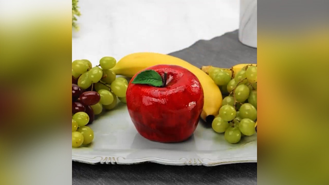 تهیه کیک به شکل میوه + فیلم