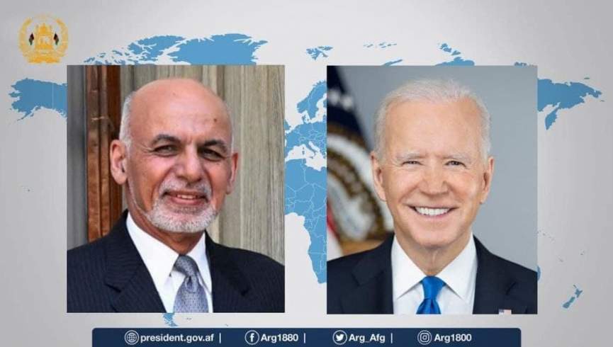 تاکید بایدن بر حمایت از ارتش افغانستان در گفتگوی تلفنی با اشرف غنی