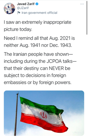 واکنش رئیس دستگاه دیپلماسی کشورمان به عکس سفارت روسیه