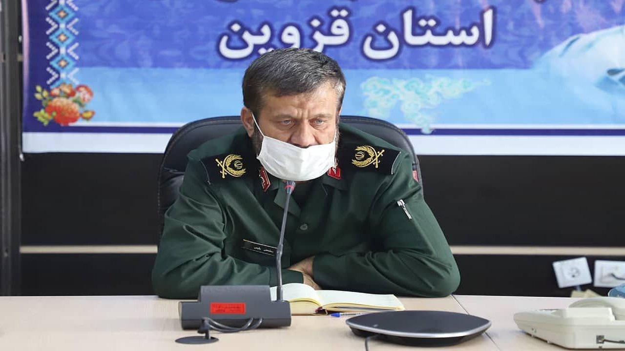 استفاده از حداکثر ظرفیت‌های سپاه استان قزوین برای مقابله با کرونا