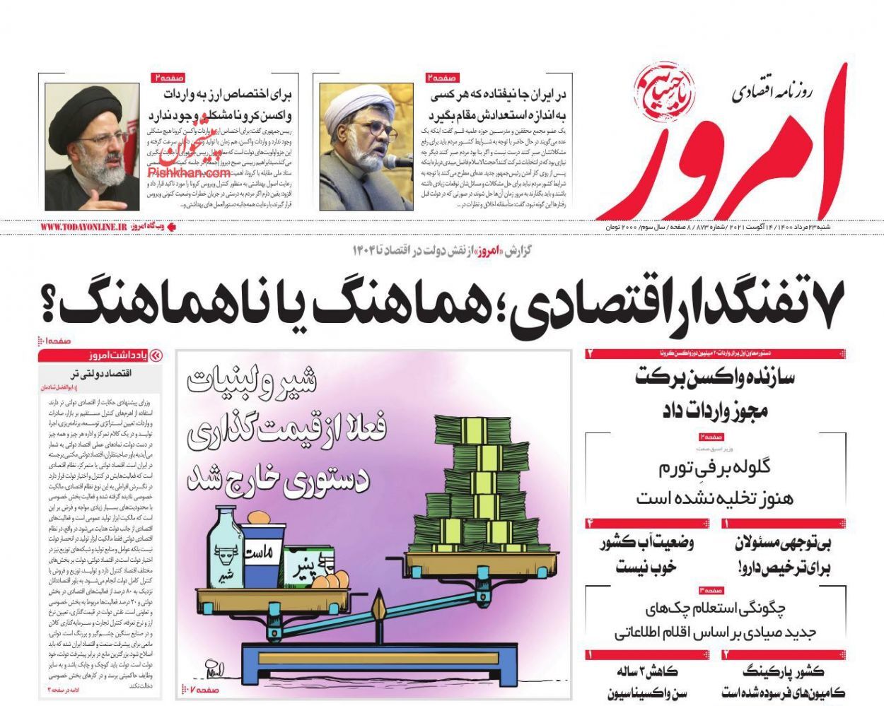 سیگنال تیم اقتصادی دولت به بازار/ ترخیص واکسن و دارو بدون تشریفات گمرکی/ ۴۰ درصد اقتصاد ایران مالیات نمی دهد