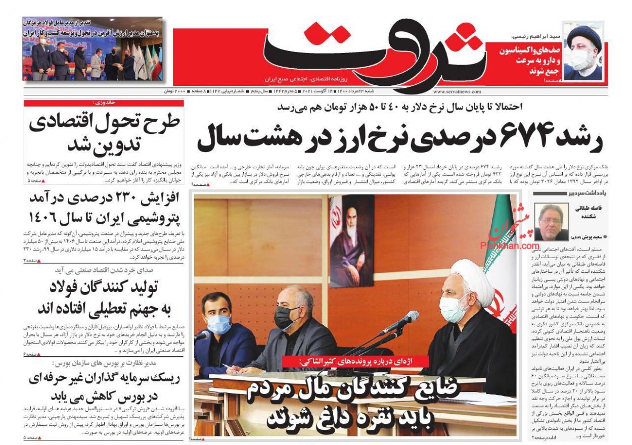 سیگنال تیم اقتصادی دولت به بازار/ ترخیص واکسن و دارو بدون تشریفات گمرکی/ ۴۰ درصد اقتصاد ایران مالیات نمی دهد