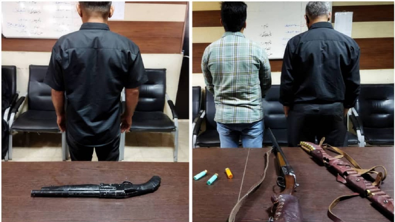 دستگیری عاملان تیراندازی همراه با کشف سلاح و مهمات غیرمجاز در آبادان