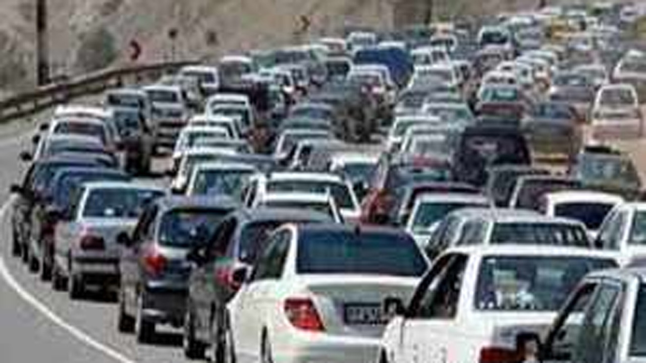 ترافیک سنگین در جاده چالوس + فیلم
