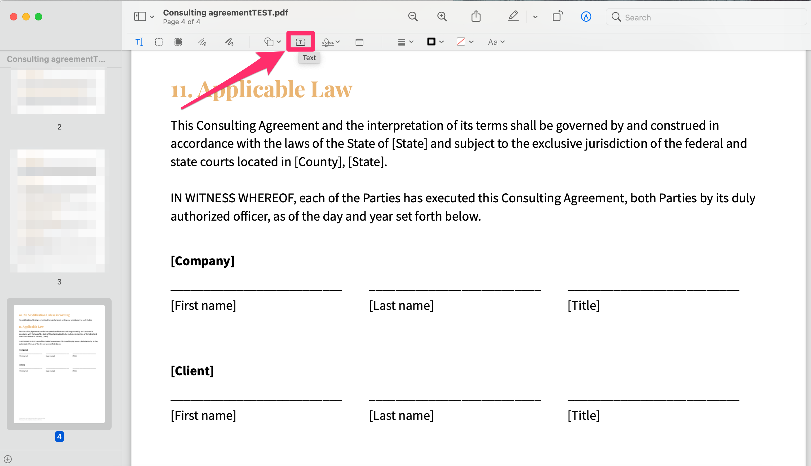 تایپ کردن در قالب PDF