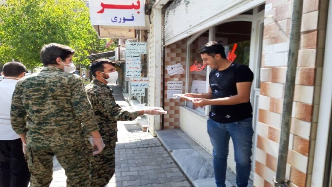 اعلام همکاری یک هزار و ۶۳۲ بسیجی برای مقابله با کرونا