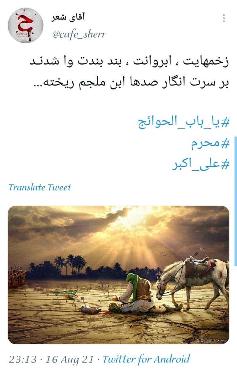 شب هشتم شب حضرت علی اکبر (ع)