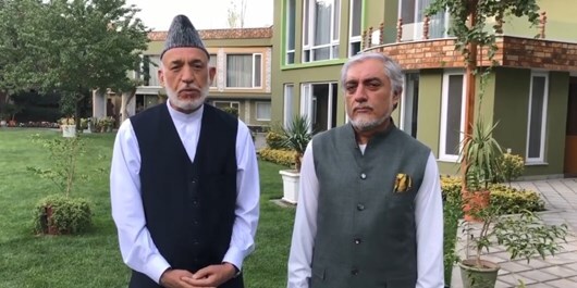کرزی و عبدالله: تلاش برای برقراری آرامش در افغانستان ادامه دارد